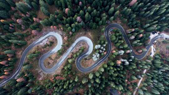 森林山地盘山公路