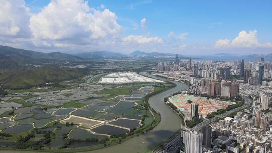 深圳河 水系 香港 交界处