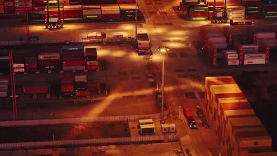 广州最大港口南沙港货运码头航拍高清4K视频