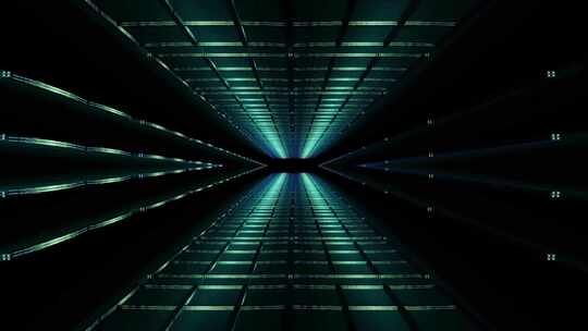 蓝色抽象隧道背景视频