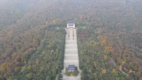 江苏南京钟山中山陵美龄宫航拍