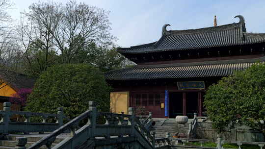 中式寺庙古建筑大雄宝殿景观