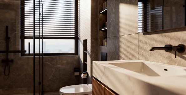 现代风格卫生间室内场景