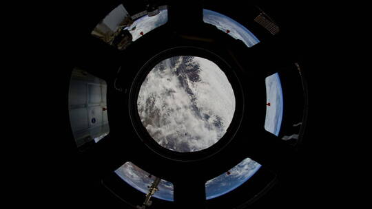 国际空间站的地球抽象透视视频素材模板下载
