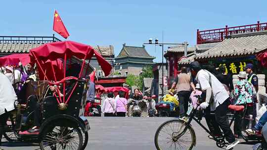 老北京人力三轮车观光旅游老式黄包车