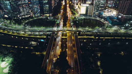 4k航拍深圳南山后海粤海街道夜景