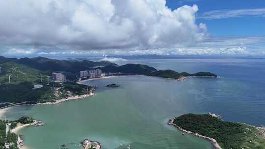 海上岛屿海岛大海蓝色海洋风景航拍