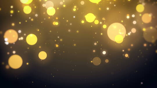 金色背景循环与光粒子