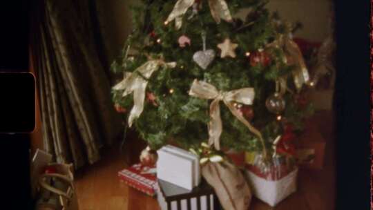 录像美丽的圣诞树