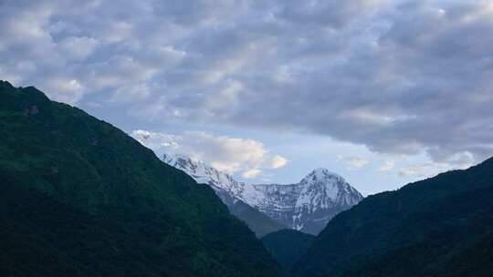 喜马拉雅山脉雪山延时摄影视频素材模板下载