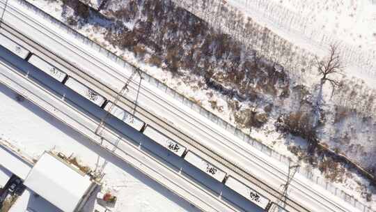 下雪 雪后雪 建筑 火车 运煤