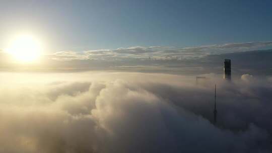 上海陆家嘴高楼云海景观