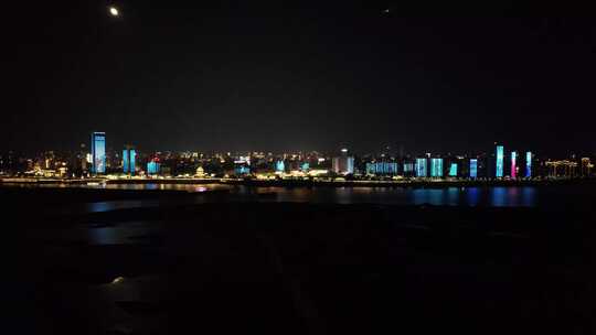 江西南昌城市夜景航拍