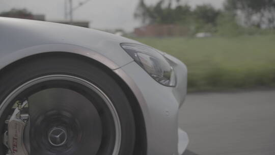 AMG GTR 颜色前侧跟拍 4K slog3视频素材模板下载