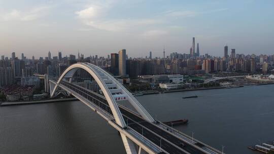 上海新冠疫情卢浦大桥航拍
