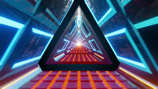 高科技三角隧道动画