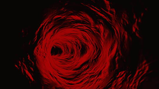 4k红色绸布血液隧道式穿透3D动画素材