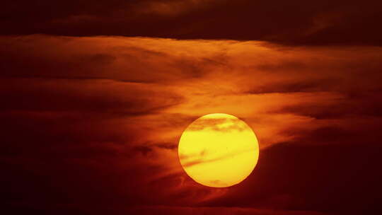 日落夕阳太阳下山傍晚黄昏延时