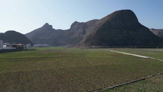 冬季美丽新农村过新年乡村旅游风光航拍3