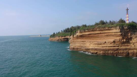 广西北海涠洲岛海滨暮崖海景自然风光