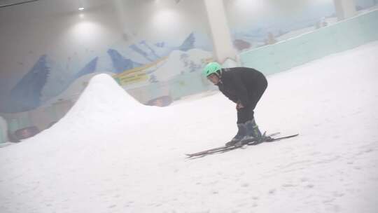 滑雪 滑雪场视频素材模板下载