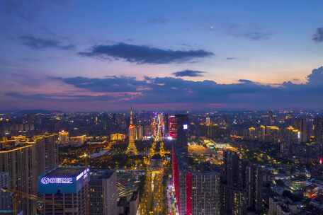 佛山禅城季华六路CBD夜景直推延时