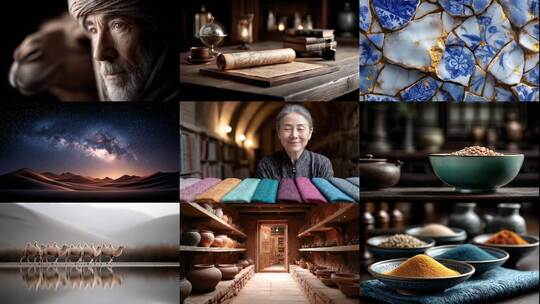 丝绸之路千年文明史诗高清在线视频素材下载