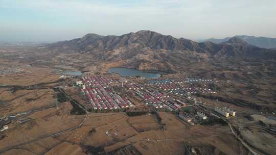 航拍 山川 河流 太行山脉