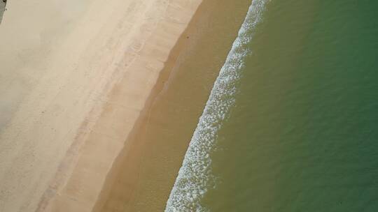 福建福州平潭岛航拍俯瞰沙滩海岸线