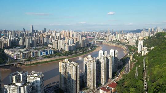 重庆渝中城市建筑风光美景航拍