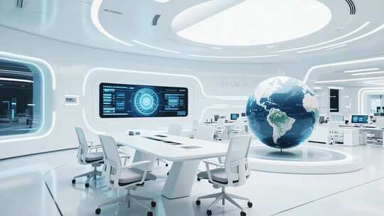 科技感网络科技风格会议室