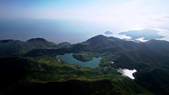 大海岛屿航拍 福建宁德霞浦 嵛山岛天湖