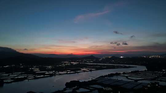 漳州市漳浦县夕阳美景美丽乡村振兴田园风光