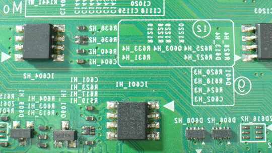 印刷电路板的宏视频。4K镜头。