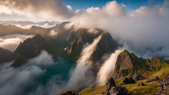 山间云海壮丽风光