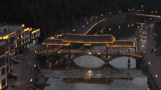 信宜市钱排镇双合村夜景航拍