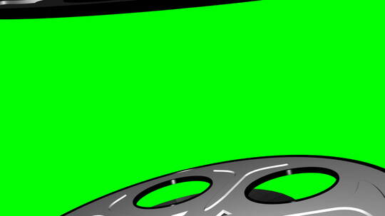 绿色屏幕上的旋转轴