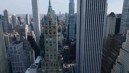 市区各种高层建筑鸟瞰图视频素材模板下载