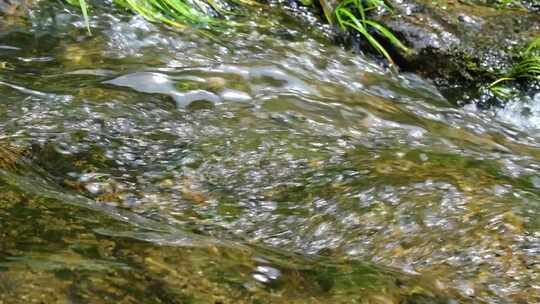 河边流水河流河水小溪山泉泉水流体液体水流