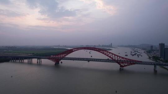 广州南沙明珠湾大桥视频素材模板下载