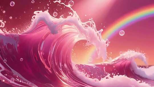 粉色浪漫水波光影合集