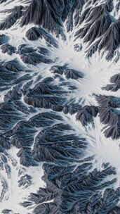 户外雪山山脉地形3D渲染
