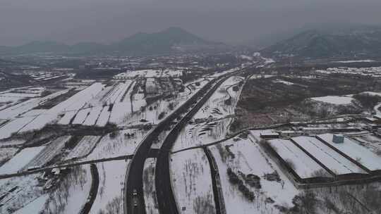 航拍 航拍石家庄 航拍石家庄雪景