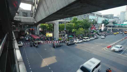 曼谷城市交通繁忙景象