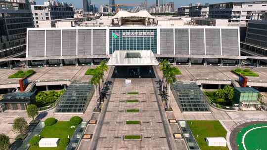 深圳福田区香港大学深圳医院大气航拍