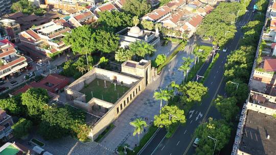 泉州清净寺航拍伊斯兰教建筑光明城旅游景点