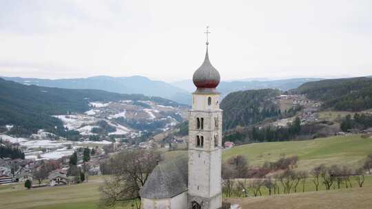 意大利，教堂， Dolomites，村庄