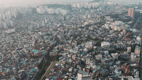 韩国首尔城市航拍