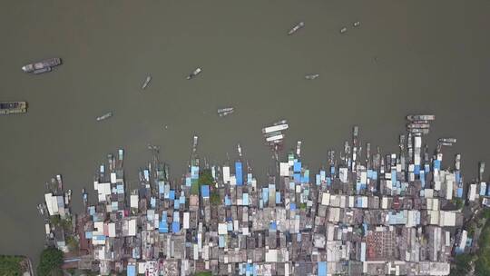 广州最后的渔村新洲渔村视频素材模板下载