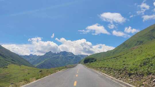 自驾游四川独库公路宝康线盘山路风光